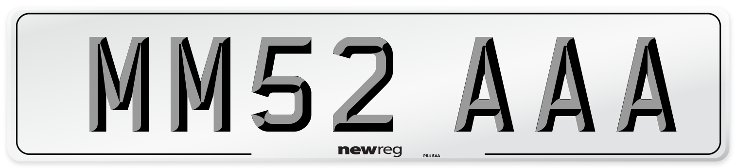MM52 AAA Number Plate from New Reg
